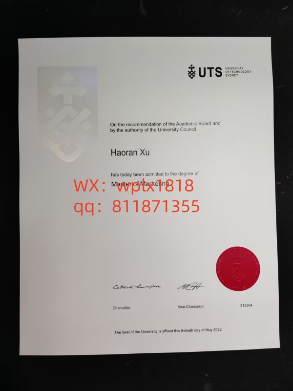 澳大利亚悉尼科技大学毕业证成绩单及认证