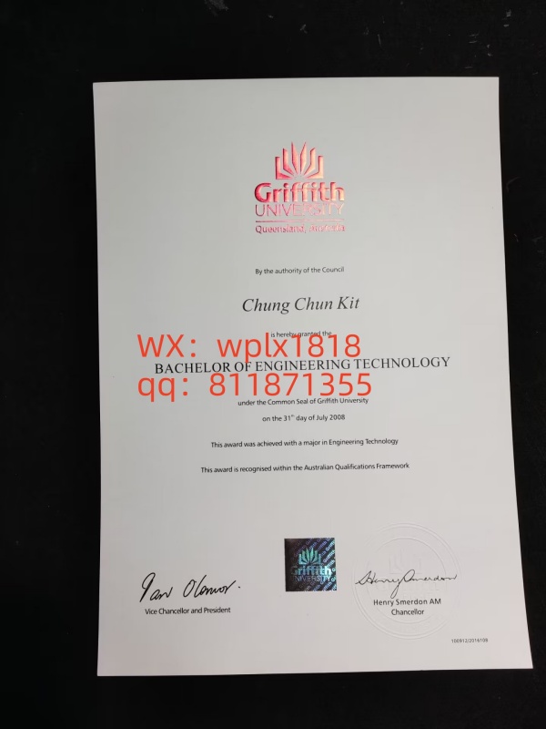 澳洲格里菲斯大学毕业证成绩单及认证