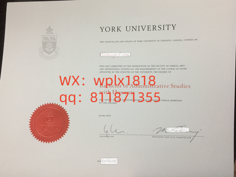 加拿大约克大学毕业证成绩单及认证